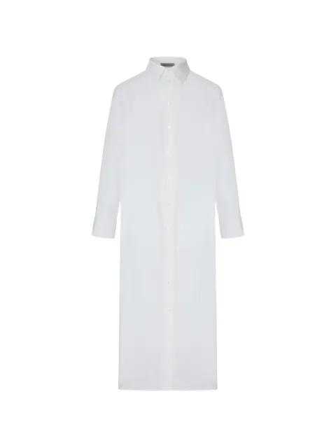 draped-back shirt dress by BALENCIAGA