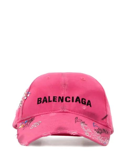 embellished distressed-effect cap by BALENCIAGA