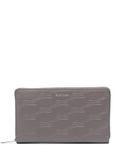 embossed-logo leather wallet by BALENCIAGA