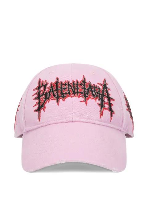 embroidered distressed-effect cap by BALENCIAGA