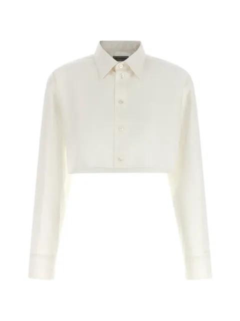 embroidered-logo cropped shirt by BALENCIAGA