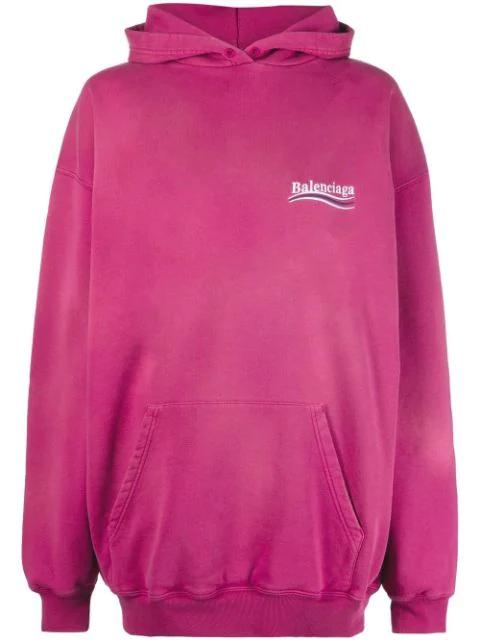 embroidered logo hoodie by BALENCIAGA