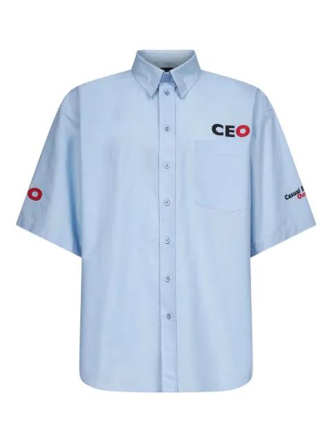 embroidered logo poplin shirt by BALENCIAGA