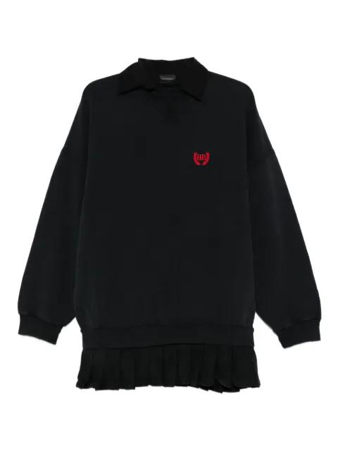 embroidered pleated mini dress by BALENCIAGA
