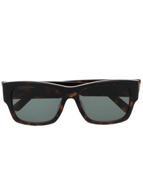 enamelled-logo square-frame sunglasses by BALENCIAGA