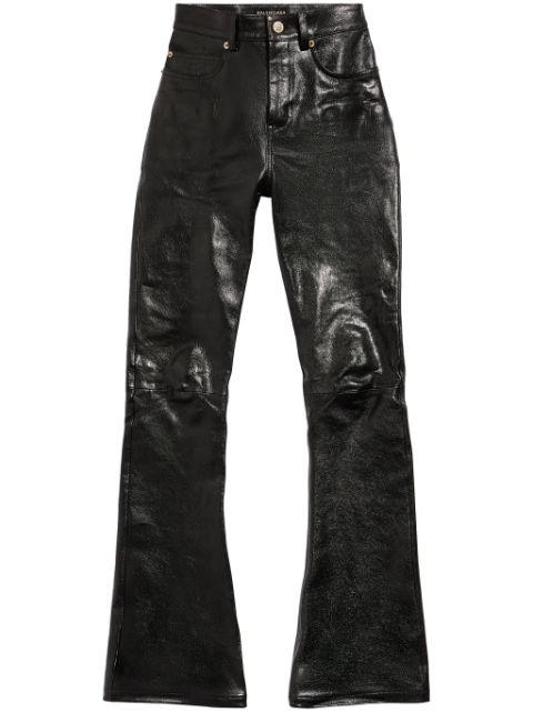 flared leather trousers by BALENCIAGA