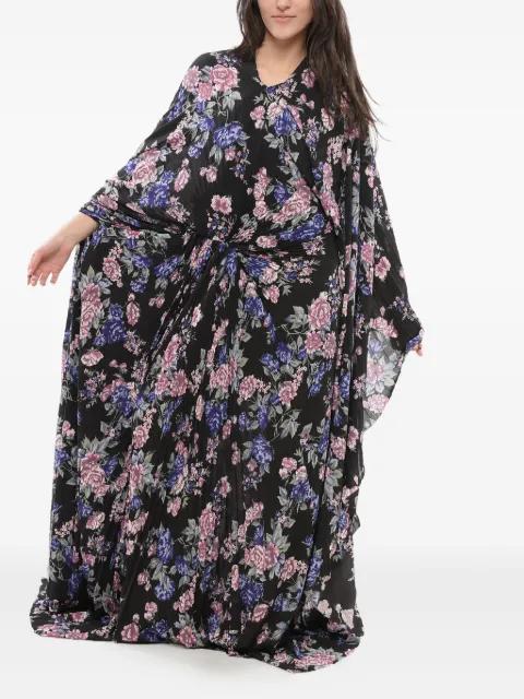 floral-print pleated maxi dress by BALENCIAGA