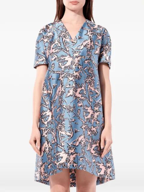 floral-print satin-finish dress by BALENCIAGA