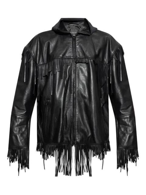 fringed leather jacket by BALENCIAGA