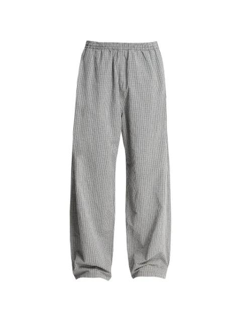gingham-check elasticated-waist trousers by BALENCIAGA