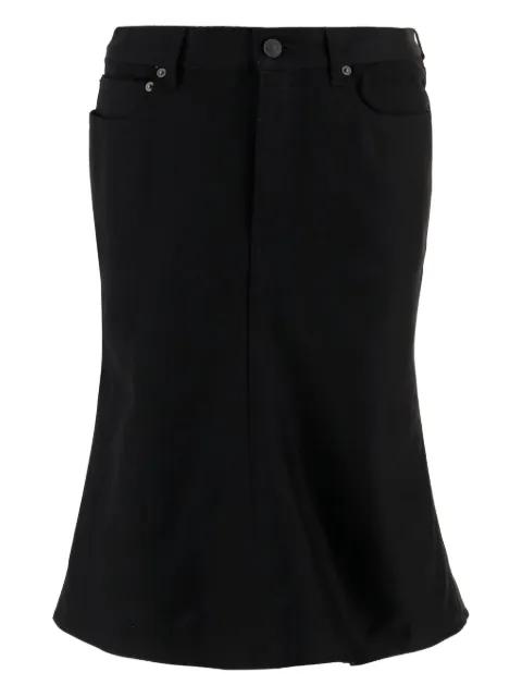 godet denim skirt by BALENCIAGA