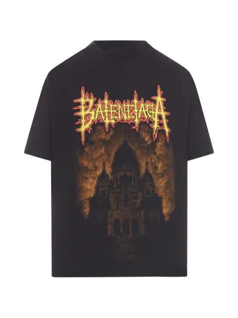 graphic-print distressed T-shirt by BALENCIAGA