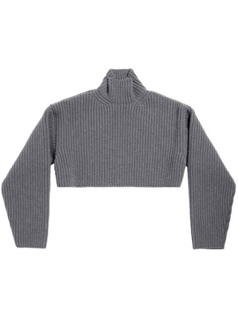 high-neck virgin wool jumper by BALENCIAGA
