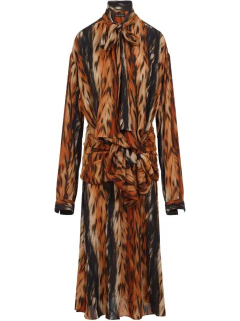 knotted midi dress by BALENCIAGA