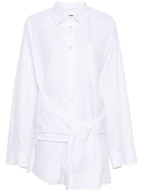 knotted-sleeve cotton shirt by BALENCIAGA