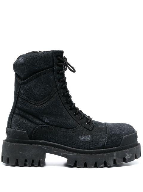 lace-up combat boots by BALENCIAGA