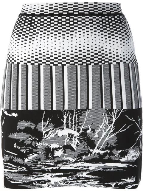 landscape-print panelled mini skirt by BALENCIAGA