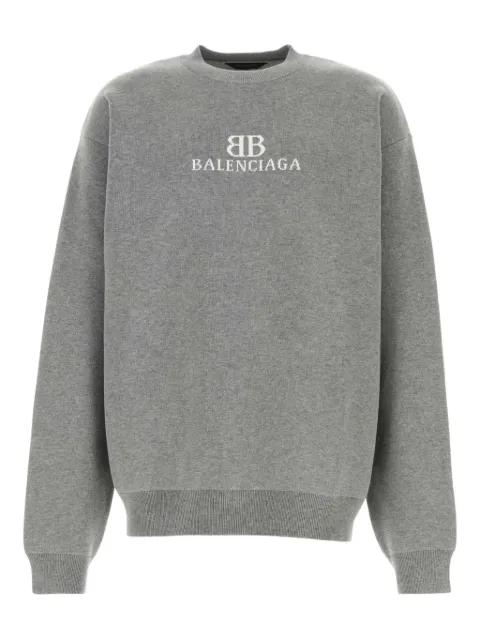 logo-detail cotton-blend sweatshirt by BALENCIAGA