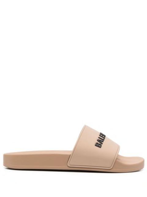 logo-embossed pool slides by BALENCIAGA