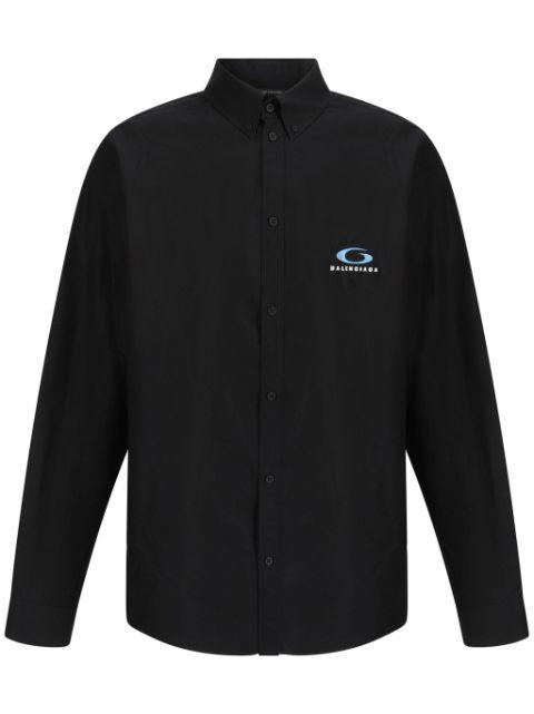 logo-embroidered cotton shirt by BALENCIAGA
