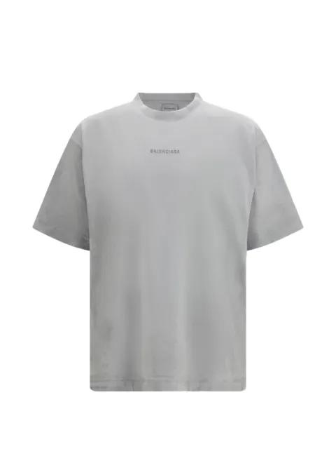 logo-embroidered distressed-effect T-shirt by BALENCIAGA