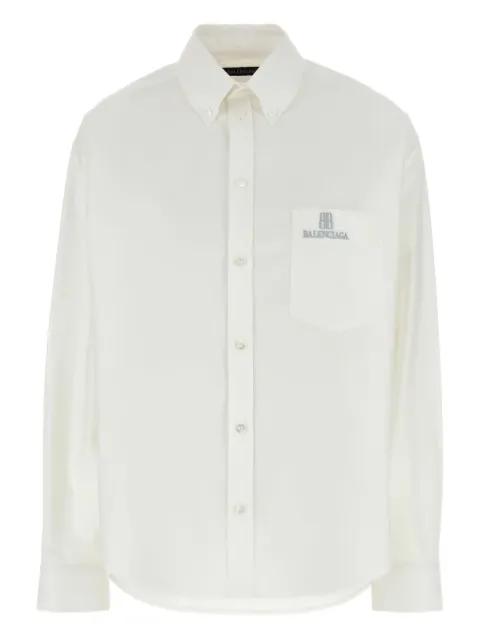 logo-embroidered poplin shirt by BALENCIAGA