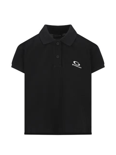 logo-embroidery polo shirt by BALENCIAGA