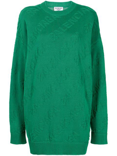 logo-intarsia oversized jumper by BALENCIAGA