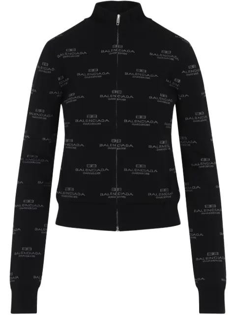 logo-jacquard cardigan by BALENCIAGA