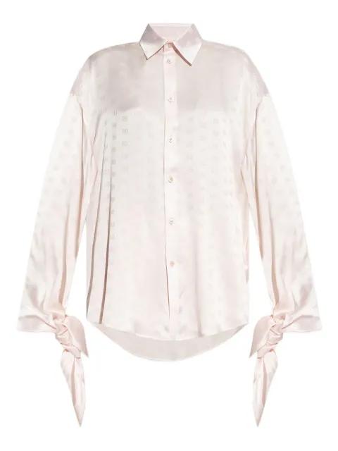 logo-jacquard tie-cuff shirt by BALENCIAGA