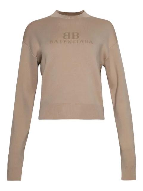 logo-jacquard top by BALENCIAGA