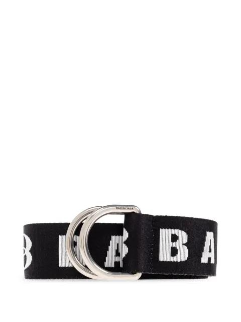 logo-lettering double-ring belt by BALENCIAGA