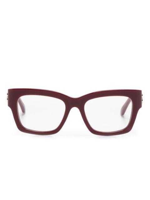logo-lettering square-frame glasses by BALENCIAGA