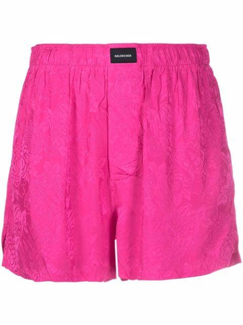 logo-patch high-waisted shorts by BALENCIAGA