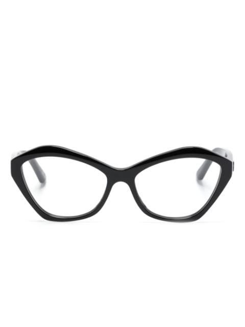 logo-plaque cat-eye glasses by BALENCIAGA