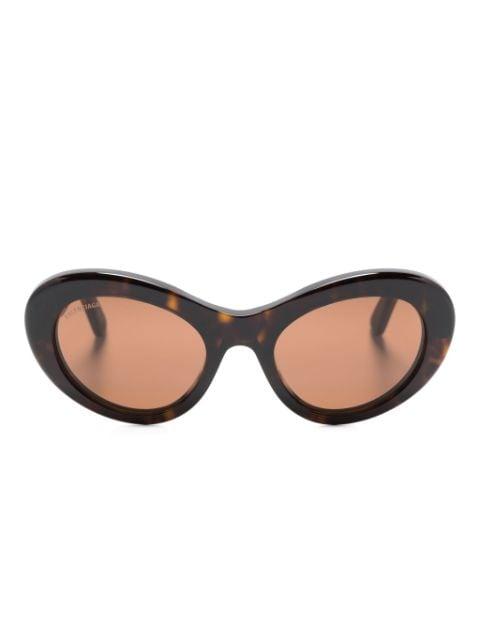 logo-plaque round-frame sunglasses by BALENCIAGA
