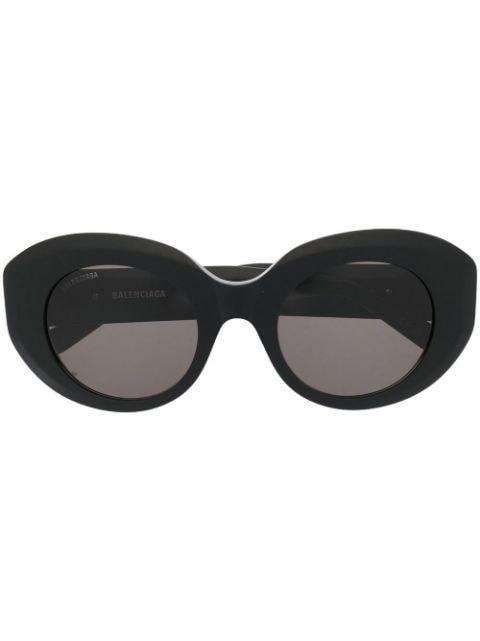 logo-plaque round-frame sunglasses by BALENCIAGA