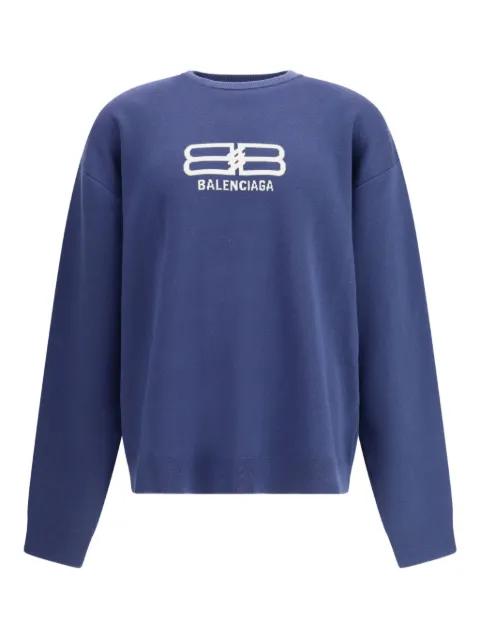 logo-print crewneck sweater by BALENCIAGA