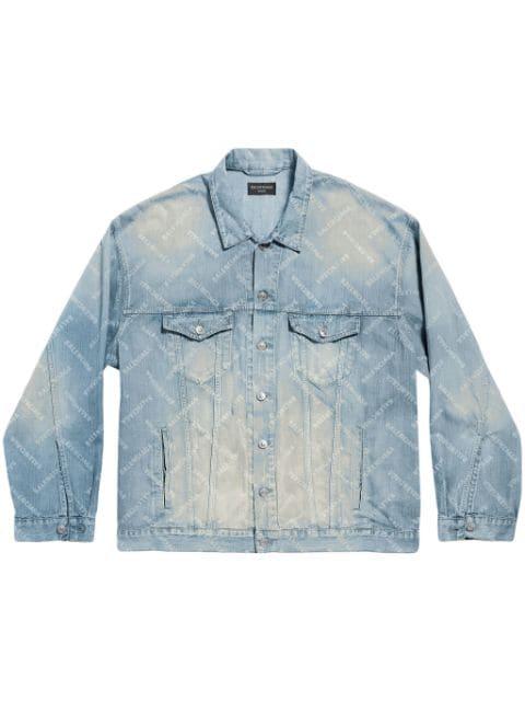 logo-print denim jacket by BALENCIAGA