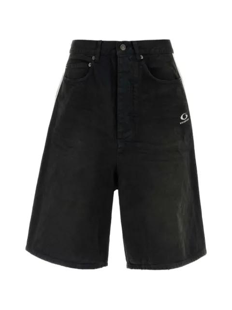 logo-print denim shorts by BALENCIAGA