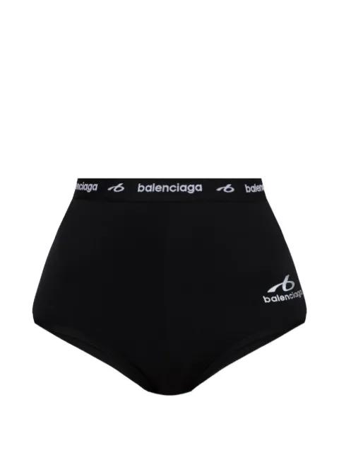 logo-print high-waisted mini shorts by BALENCIAGA