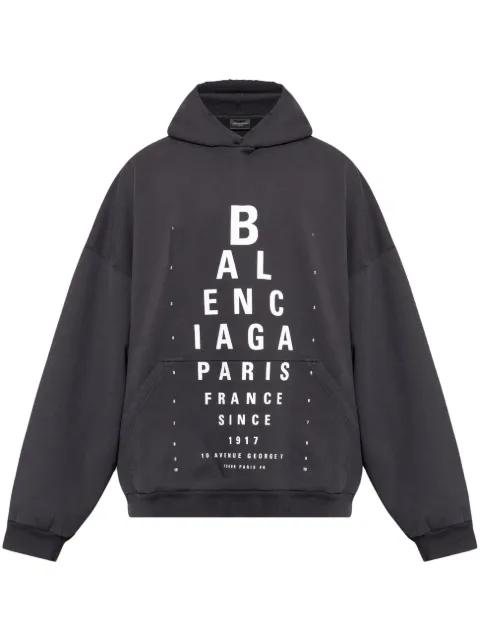 logo-print hoodie by BALENCIAGA