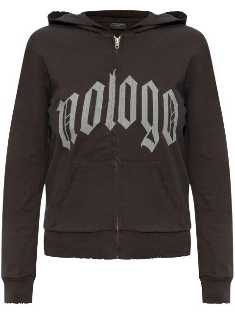 logo print hoodie by BALENCIAGA