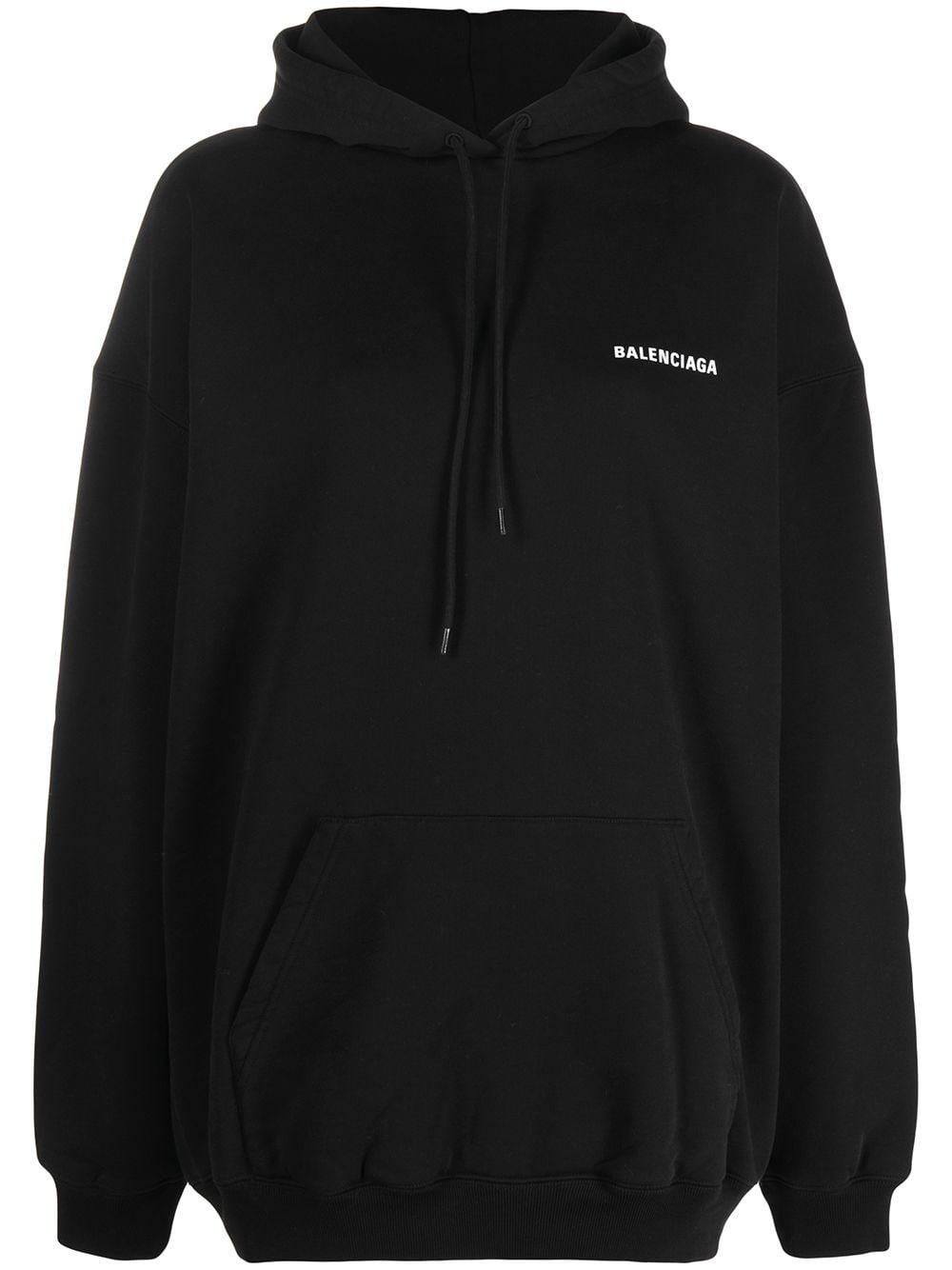 logo print medium fit hoodie by BALENCIAGA