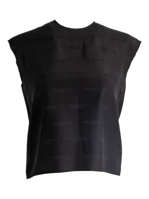 logo-print sleeveless top by BALENCIAGA