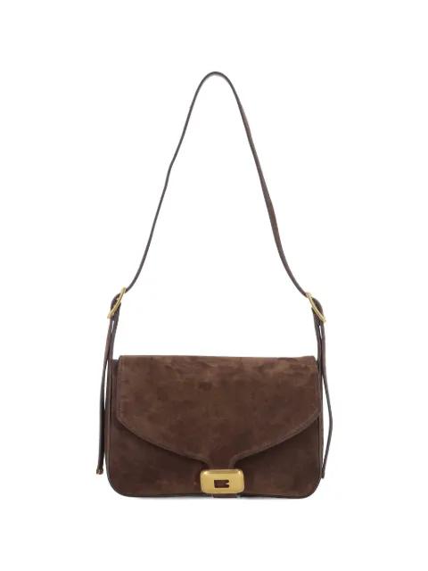 medium Clicca suede logo-plaque shoulder bag by BALENCIAGA