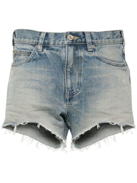 mid-rise mini denim shorts by BALENCIAGA