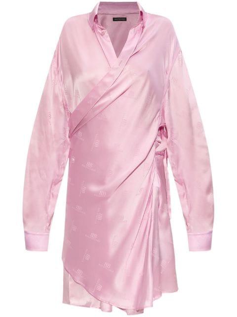monogram-jacquard shirt dress by BALENCIAGA