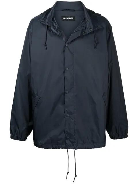 multi language logo rain jacket by BALENCIAGA