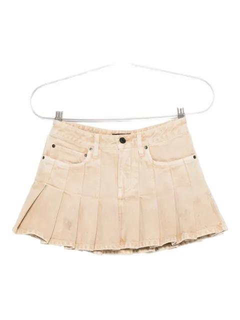 pleated denim mini skirt by BALENCIAGA